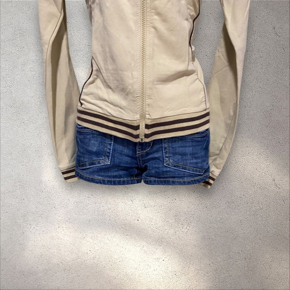 BCBG Tan & Brown Two Way Zip Jacket - Picture 4 of 9